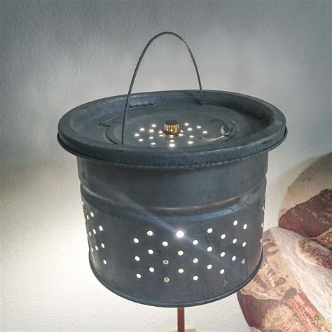 Minnow Bucket Lamp Shade Lighting Handmade Fishing Theme Etsy Scrap