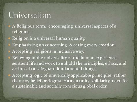 Universalisme Betekenis