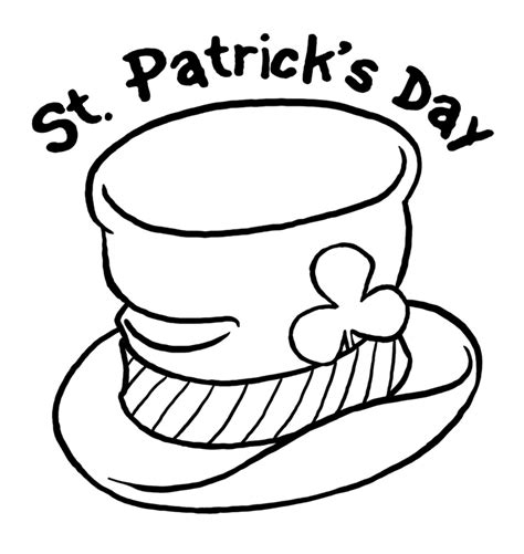 St Patricks Day Hat Coloring Page And Coloring Book