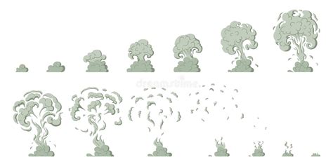 Cartoon Smoke Explosion Sprite Elements Dust Clouds Animation Smoke