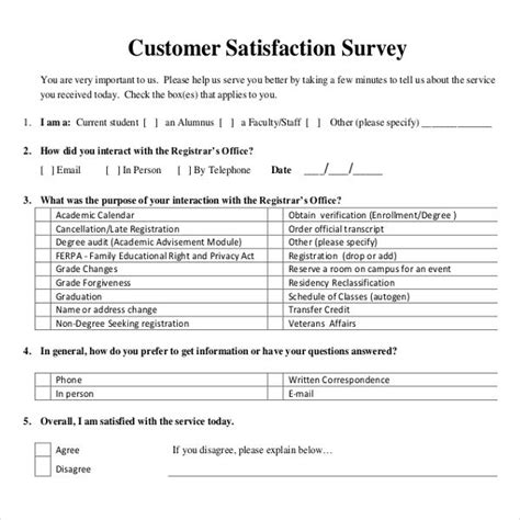 Our convenient customer satisfaction survey template gives you a quick and easy way to capture crucial customer feedback. Sample Customer Service Survey Template Free Download ...