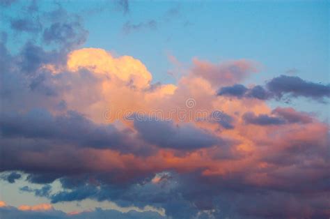 Pink Clouds At Sunset Stock Photo Image Of Soft Cloud 50147868
