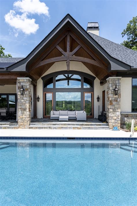 Cane Creek French Country Pool House Idology Asheville