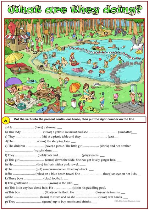 Present Continuous Tense Practice English Esl Worksheets For Distance