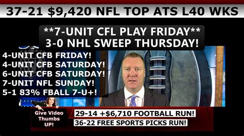 Our expert nfl handicappers, research the entire nfl week 4 schedule to bring you the best week 4 nfl picks across the week 4 slate. FREE NFL PICKS - Expert NFL Predictions Week 6 ATS 10/15 ...