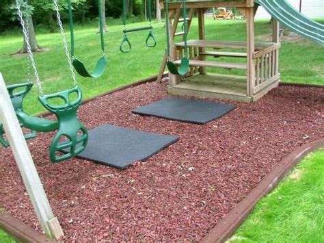 Rubber Mulch Mats Perfect Rubber Mulch® Backyard Playground Playground Design Playground Mulch