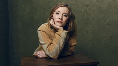 Wallpaper Saoirse Ronan Actress Women Blue Eyes 3000x1688