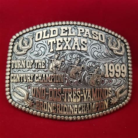 Customizable Rodeo Champion Trophy Buckle By Judge Leo Smiths Buckles