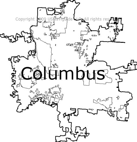 Columbus Ohio City Limits Map Park Map
