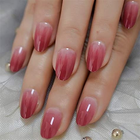 Strength of acrylic with durability of gel without damaging your own natural nails.step by step video on how to do your own acrygel nails. LightCoral Ombre Artificial False Nails Sleek UV Gel Acrylic Oval Medium Color | eBay