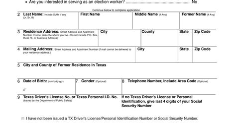 Texas Voter Registration Application In English Pdf