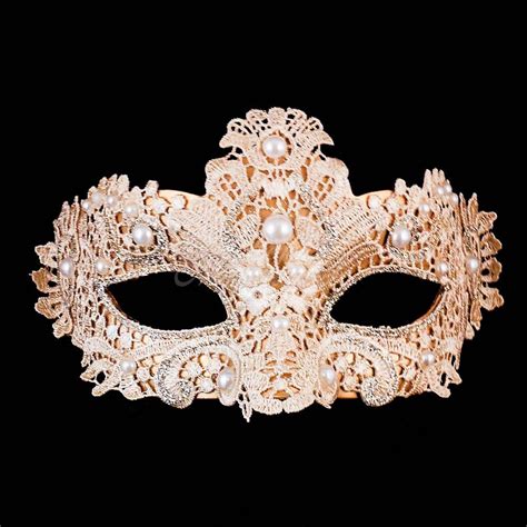 Lace Masquerade Mask Glamorous Rose Gold Lace Prom Mardi Gras