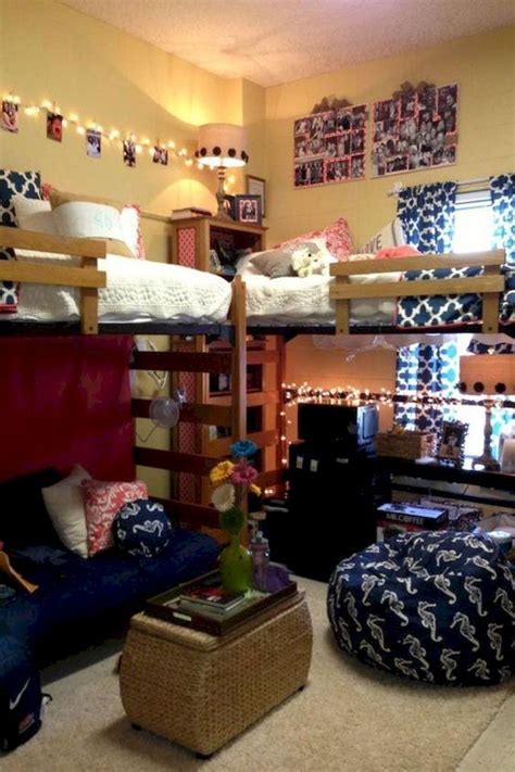 100 Cute Loft Beds College Dorm Room Design Ideas For Girl 53 College Room Dorm Room