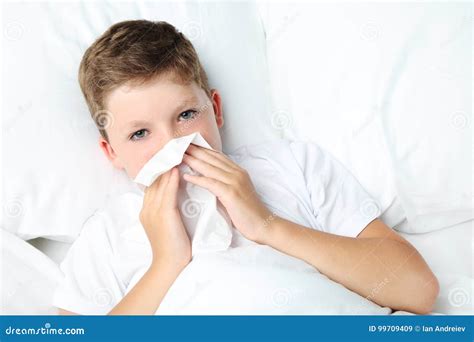 Sick Boy Stock Image Image Of Ailing Childhood Comfort 99709409