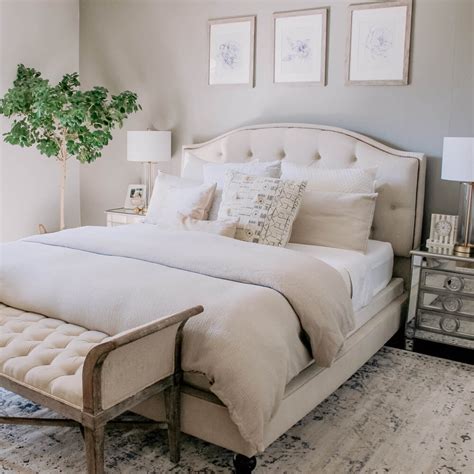 Neutral Modern Classic Master Bedroom Design The Smitten Collective