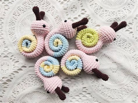 Fun Snail Crochet Pattern Amigurumi Toy Tutorial Printable Etsy