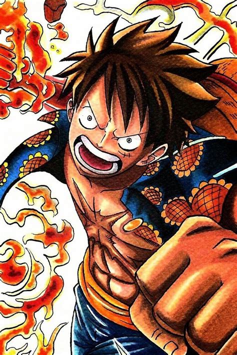 One Piece Luffy Fond Decran Dessin Dessin Animé Japonais Dessiner