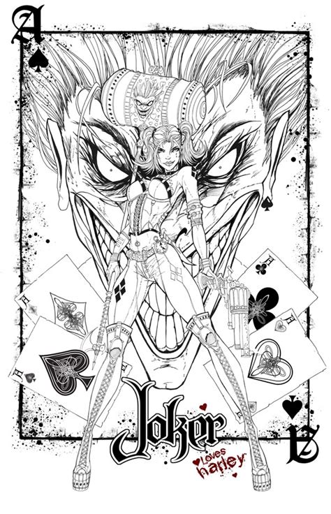 Joker And Harley Quinn Coloring Pages At Getdrawings Free Download