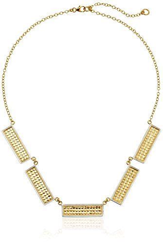 Anna Beck Designs Gili Divided Gold Plated Multi Bar Collar Necklace