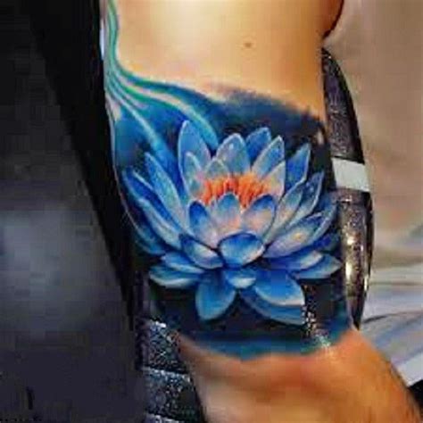Magical Looking Blue Lotus Flower Tattoo The Lotus Flower Is Seen To