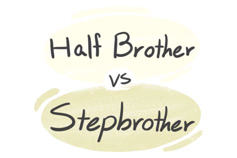 Half Brother Vs Stepbrother In English Langeek