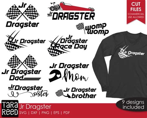 Jr Dragster Car Racing Svg And Cut Files For Crafters Etsy