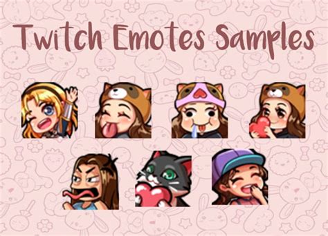 Draw Twitch Emotes And Badges By Bastidaseliana Fiverr