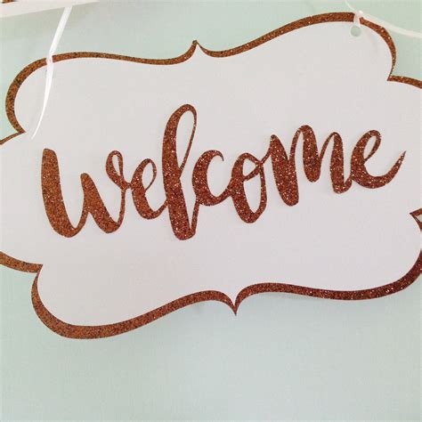 Modern Calligraphy Welcome Sign Welcome Sign Etsy
