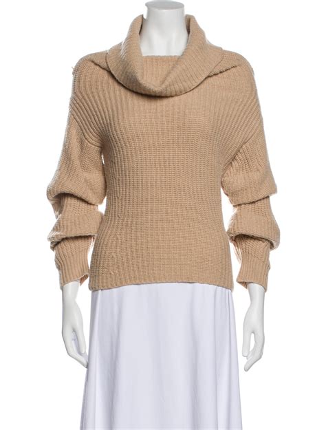 Christian Dior Wool Cowl Neck Sweater Neutrals Knitwear Clothing