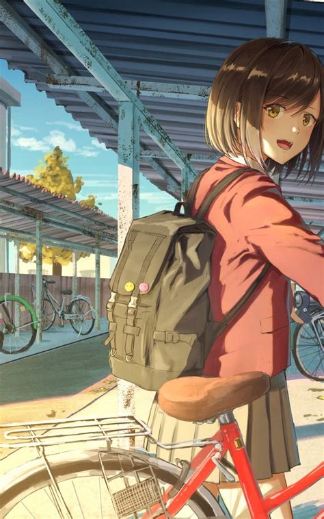 Anime Girls With School Bag Wallpapers Wallpaper Cave