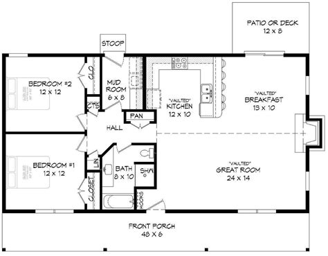 House Plan 940 00110 Ranch Plan 1200 Square Feet 2 Bedrooms 1