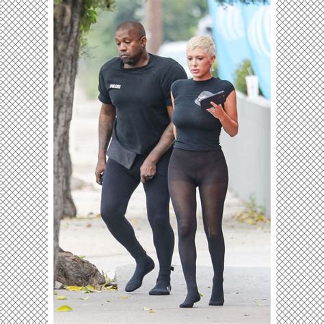 Kanye West Bianca Censori Seen Wearing Tights Without Shoes