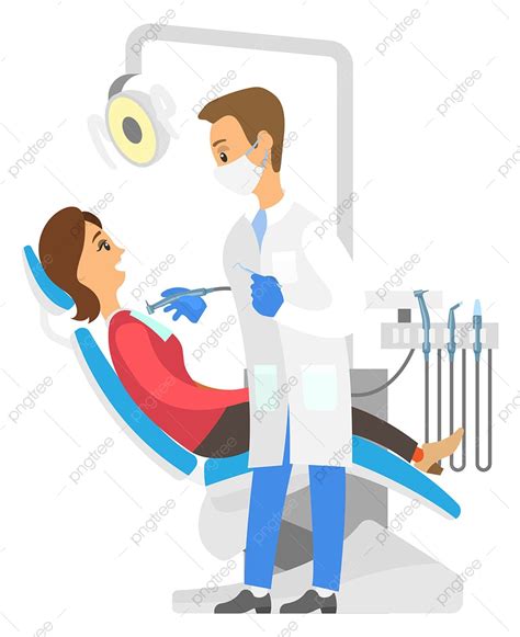 Gambar Dokter Gigi Dengan Peralatan Memeriksa Gigi Dengan Prosedur
