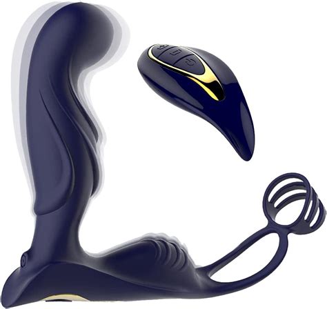 Amazon Com Male Prostate Massager Anal Vibrator With Penis Ring For