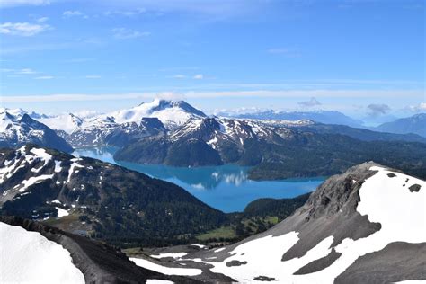 View Of Garibaldi Lake From The Top Of Black Tusk Bc Canada 6000x4000