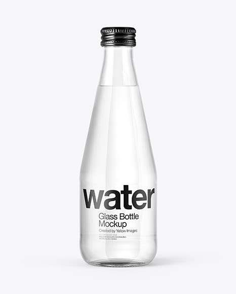 Clear Glass Water Bottle Mockup Free Download Images High Quality Png