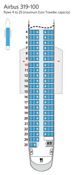 Seat Map Airbus A319 100 Spirit Airlines Best Seats In The Plane