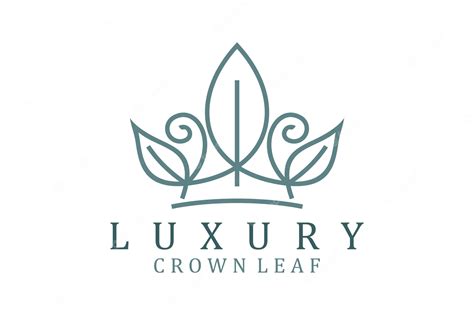 Premium Vector King Queen Crown Leaf Flower Plant Nature Logo Design