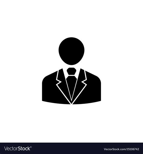 Businessman Solid Icon User Business Royalty Free Vector