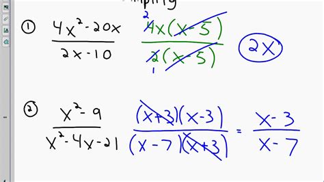 Simplifying Rational Expressions Part 2 Youtube