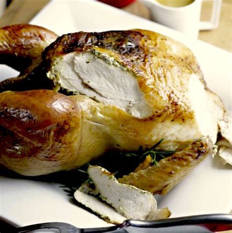 Roast Turkey Stuffed With Mascarpone Lemon And Rosemary Golden Turkey