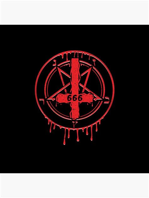 Inverted Cross 666 Number Of The Beast Satanic Symbol Pentagram Sigil