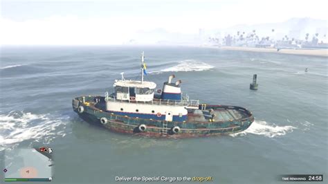 Gta Online Special Cargo Delivery Scenario Using A Boat Youtube