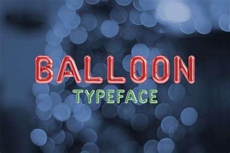 Balloon Typeface Typeface Balloons Wedding Vector Icons