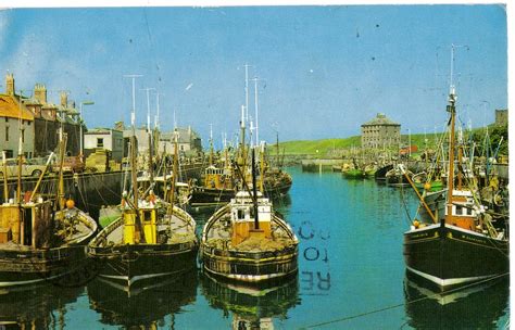 Eyemouth Harbour Old Postcard Of Eyemouth Dated 1971 Alan Bruce