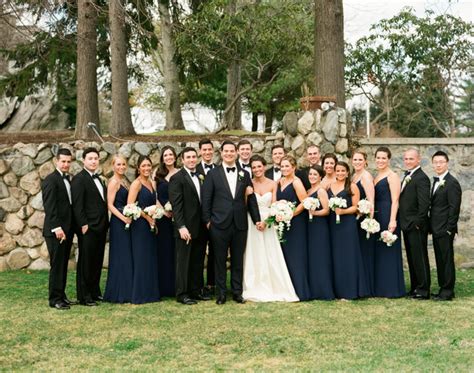 In a church during the daytime (actual time not decided what are your thoughts on a navy tux? Navy and Black Bridal Party - Elizabeth Anne Designs: The ...