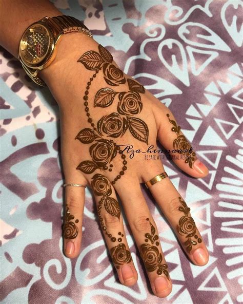 Finger Henna Designs Pretty Henna Designs Rose Mehndi Designs Mehndi