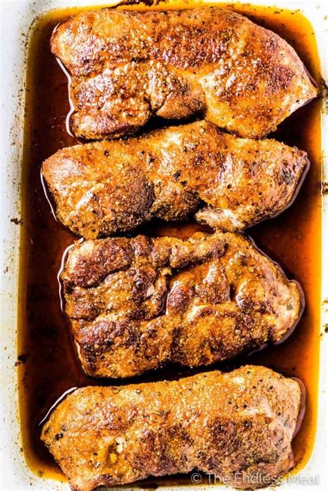 Purchased center cut thin boneless pork chops. Juicy Baked Pork Chops | Recipe | Boneless pork chop recipes, Pork chop recipes baked, Baked ...