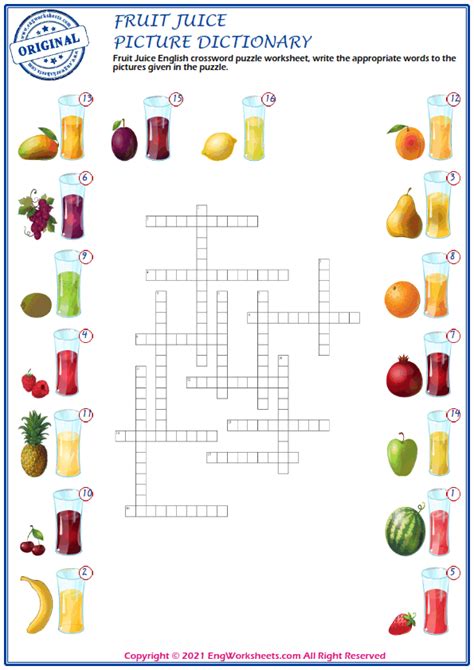 Juice Regimen Crossword