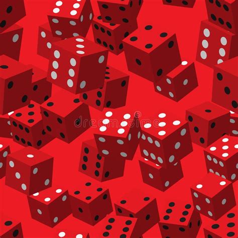 Red Dice Seamless Pattern Stock Vector Illustration Of Dice 110147833